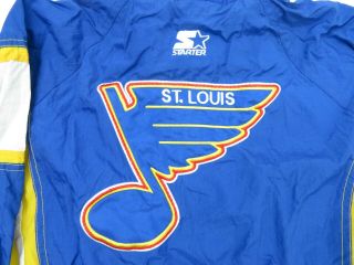 Vintage St Louis Blues Hockey Starter Jacket Kid ' s Child ' s Size L NHL 2
