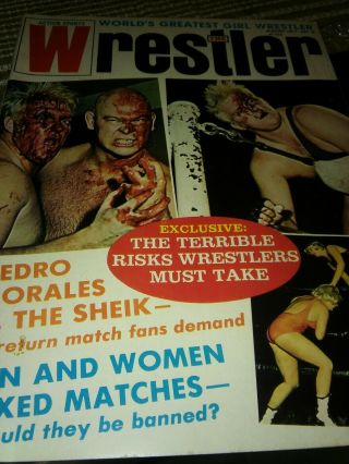 1971 Magazin Wwwf Nwa Wrestling Wrestler Funk Ladies Morales Rose Sheik Awa