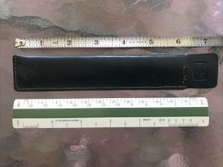 Vintage 6 3/4 " Scale Model Ruler 1399w By K&e Keuffel & Esser W/ Leather Case
