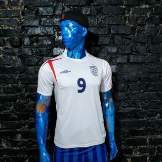 Rooney England Team Jersey Home Football Shirt 2005 - 2007 Umbro Mens Size M