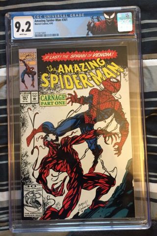 Spiderman 361 Cgc 9.  2 White Pages Direct