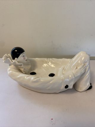 Vintage Taste Setter Sigma Harlequin Clown Ceramic Pierrot Bowl Soap See Below