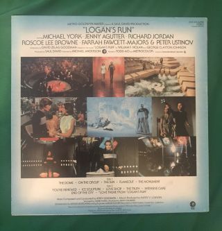 Logans Run Jerry Goldsmith - Soundtrack - 1976 - Ex / Ex 2