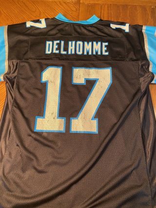 Vtg Reebok Jake Delhomme 17 Carolina Panthers Jersey Mens Adult L Black Worn