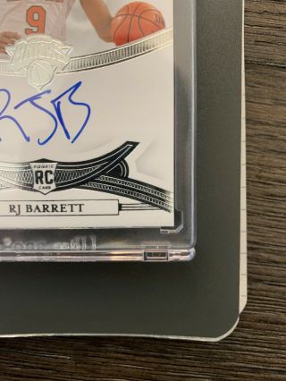 2019 - 20 Panini Flawless RJ Barrett OnCard Auto Rookie Card Encased Psa 10❓ 6