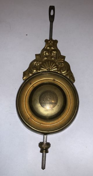 Antique Brass Kitchen Parlor Shelf Clock Pendulum Parts Repair Ornate