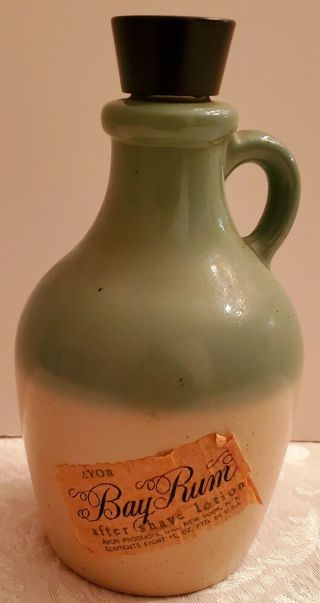 Vintage Avon After Shave Lotion Classic Jug B.  A.  Y.  R.  U.  M.  Bottle Is Full.