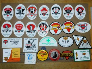26 Vintage Consol Coal Mining Stickers & Others - Great Shape 3