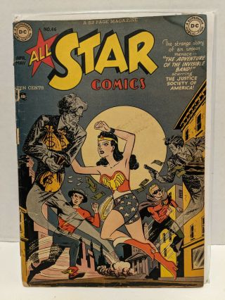 All Star Comics 46 Dc Comics Classic Wonder Woman Cover Very Good