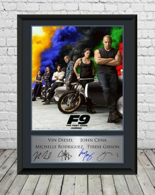 Fast And Furious 9 Signed Photo Poster Vin Diesel John Cena Movie Memorabilia