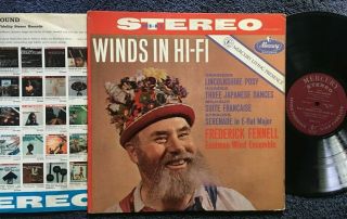 Frederick Fennell Mercury Living Presence Sr90173 Stereo Lp Winds In Hi - Fi Fr1/6