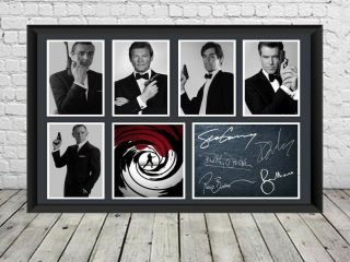 James Bond Signed Photo Print Poster Movie Memorabilia 007