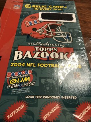 2004 Topps Bazooka Football Hobby Box Roethlisberger,  Manning,  Rivers,  RC 2
