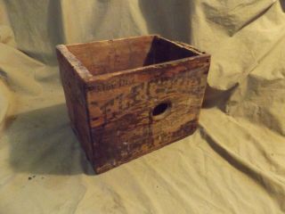 Antique Advertising Crate Open Storage Wooden Box Electric Bitters Bottles Faded