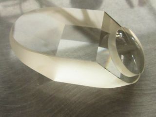 Vintage Scientific Optical Glass Prism 3x1x1 "