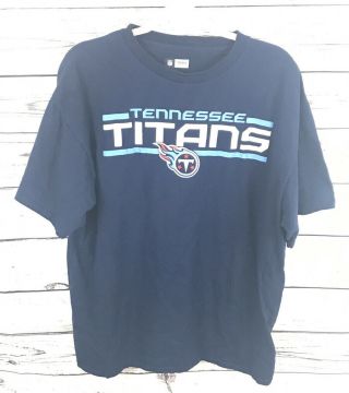 Tennessee Titans Logo Nfl Football Team Apparel Xl Blue Short Sleeve T - Shirt