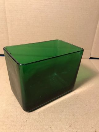 Napco Green Glass Planter Vintage Vase