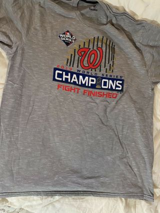 Fanatics 2019 Washington Nationals T - Shirt Xl World Series " Fight Finished "