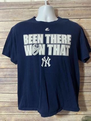 Officially Licensed Majestic Mlb York Yankees Cotton T - Shirt Sz Large