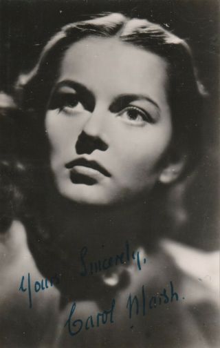 Carol Marsh Dracula (lucy Holmwood) Signed Pic