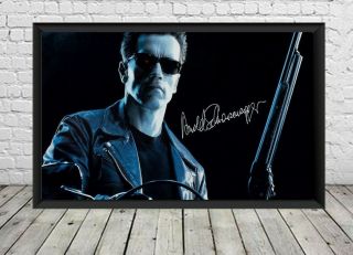 Terminator 2 Signed Photo Autographed Poster Arnold Schwarzenegger Memorabilia