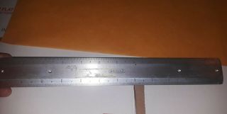 Vintage Bruning 12 " Metal Full Half 32 50 Drafting Machine Scale Ruler A - 2