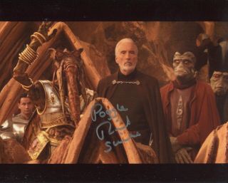 Star Wars 8x10 Photo Signed By Richard Stride In Scene With Christopher Lee