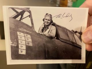 F6f Hellcat Ace Ed Roddy Signed Photo - 8 Kills