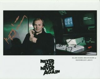 James Bond Klaus Maria Brandauer (never Say Never Again - Largo) Signed 8x10 Pic