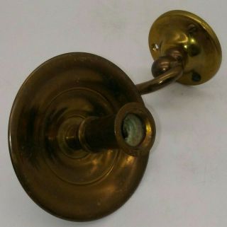 Candleholder Swivel Wall Sconce Piano Victorian w/Drip Cup Vintage Brass Antique 3