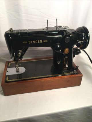 Vintage Black Singer 319w Sewing Machine W/ Piano Keys G16028c