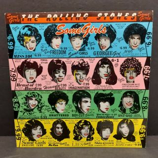 Rolling Stones - Some Girls (lp,  1978) Vinyl Record 12 " Die Cut