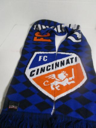 Fc Cincinnati Scarf Soccer Usl Blue Orange Nwot Official Licensed Product