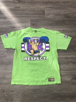 Wwe John Cena Respect Never Give Up T Shirt L Respect Wwf Authentic Wear
