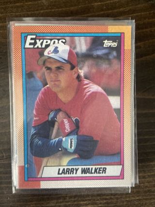 1990 Topps Larry Walker Montreal Expos 757 Baseball Card