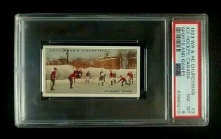 1929 W.  A.  & A.  C.  Churchman Sports 3 Ice Hockey Canada Psa 8 Pop 16 No Higher