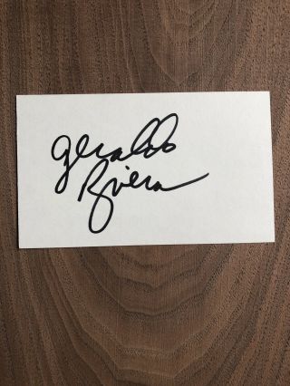 Geraldo Rivera Talk Show Host News Autograph Signature Sign Card