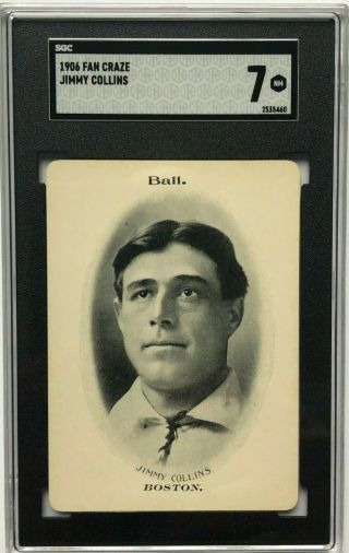 1906 Fan Craze A.  L.  Jimmy Collins (hof) Boston Americans Sgc Graded 7