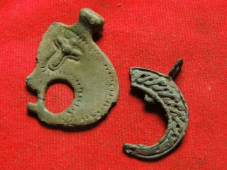 Ancient bronze rare Moon pendant for restoration of Vikings 10 - 12 centuries 3