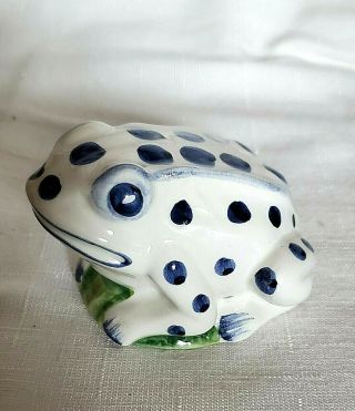 Jilly Walsh 2000 For Mariposa Made In Italy Blue Spotted Frog