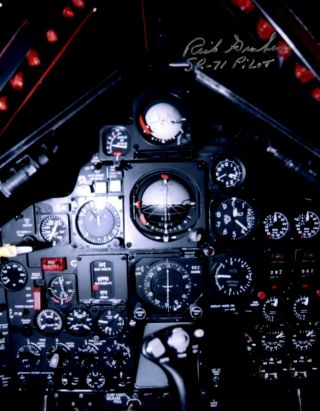 Sr - 71 Blackbird Instrument Photograph Signed By Sr Pilot Rich Graham