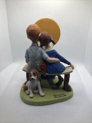 Vintage 1980 Danbury Norman Rockwell Porcelain Figurine " Young Love "