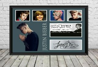 Justin Bieber Signed Photo Poster Autographed Memorabilia Print