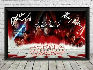 Star Wars The Last Jedi Signed Photo Print Poster Memorabilia