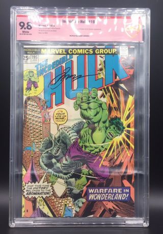 Vintage Signed Incredible Hulk 195 Marvel Comic Book Cbcs Grade 9.  8 Gerry Conway