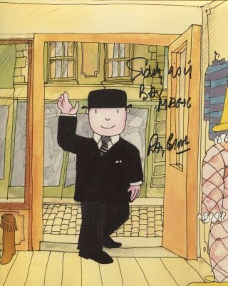 Mr Benn Children’s Tv Series Photo Signed By Narrator Ray Brooks With Quote