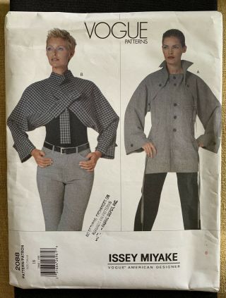 Vintage Issey Miyake Vogue Uncut Sewing Pattern 2088 Jacket Size18 Complete/ff