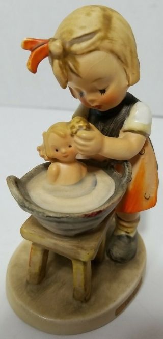 Goebel Hummel Figurine 319 " Doll Bath " Girl Figurine W Germany