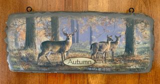 Autumn Deer Wall Plaque By Joseph Hautman,  The Bradford Exchange 2011,  No.  A1801
