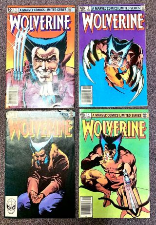 Wolverine Limited Series 1 - 4 Marvel Comics 1982 Frank Miller Complete Claremont